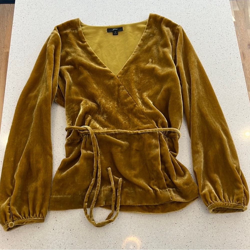 Jcrew velvet wrap top